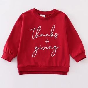 Kid Holiday Sweatshirt Thanksgiving NWT Boy or Girl